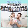 Father Theme Day Hat Pattern Creativity Paper Photo Banner Party Prop Decoration