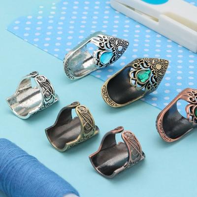 Metal Open Nail Acorn Thimble DIY Craft Adjustable Retro Sewing Thimble Hand Sewing Quilting Durable Embroidery Finger Protector