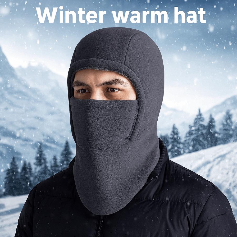 Fleece Warm Hat Mask Neck Protection Ski Windproof Cap Balaclava Cycling Cap  Winter