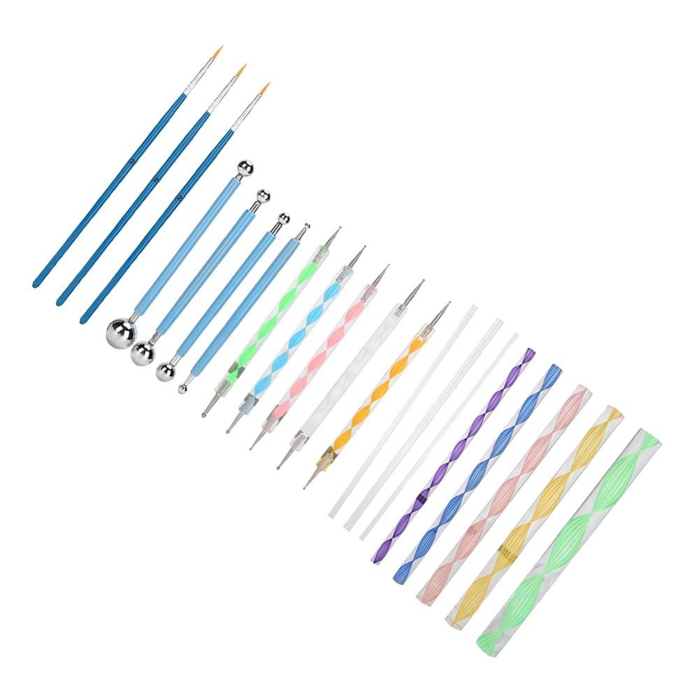 20pcs Ball Stylus Double Sided Nail Art Dotting Tool Set Acrylic Painting
