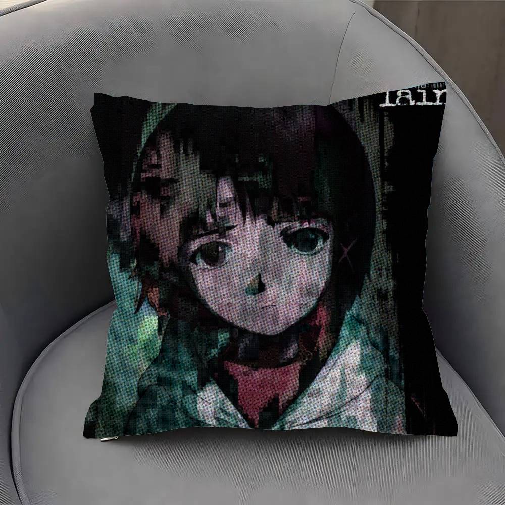 Serial Experiments Lain Anime Pillow Case Sofa Cushion Cover Room Home Decoration
