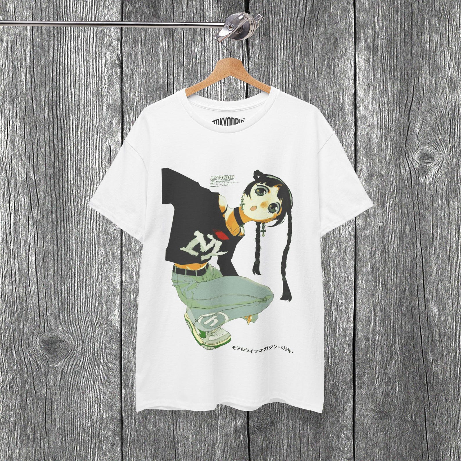Anime Girl Graphic Tee, Drip Style 3XL
