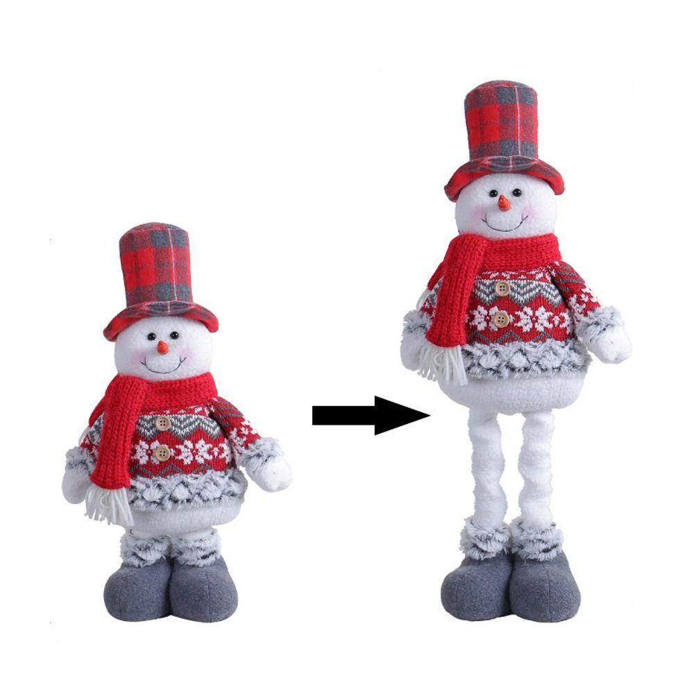 Standing Santa Claus Retractable Doll Snowman Elk Merry Christmas Decoration  Home Decoration
