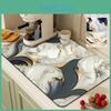 Table Absorbent Mat Drying Dish Dish Drying Mat Kitchen Accessories Kitchen Drying Mat Decoration Home Table Decor Mats