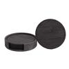 6pcs/set Wood Grain Leather Coasters Double-sided Tea and Coffee Cup Mat Insulated Rack Heatproof Cup Pads Placemats