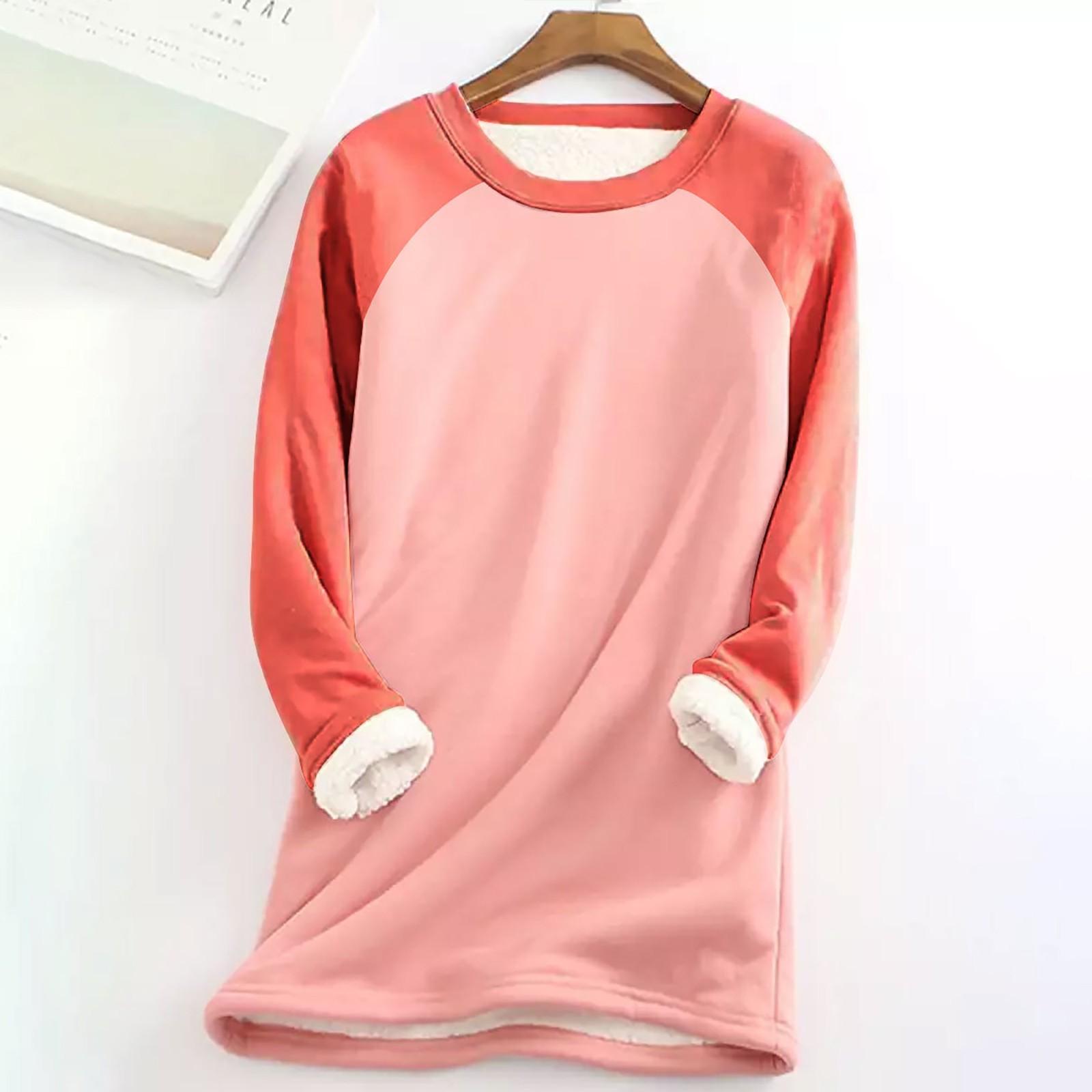 

Женская Толстовка из толстого флиса с принтом, теплое нижнее белье, топ XL розовый