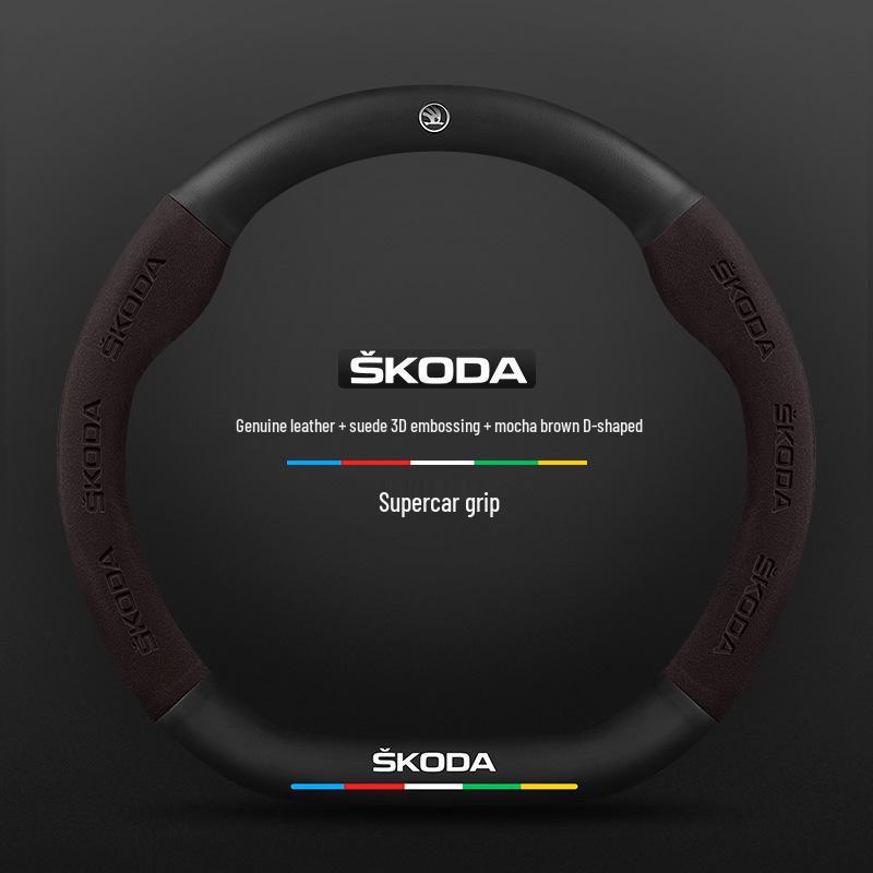 Steering Wheel Cover for Skoda: Octavia, Kamiq, Kodiaq GT, Superb, Karoq, Scala