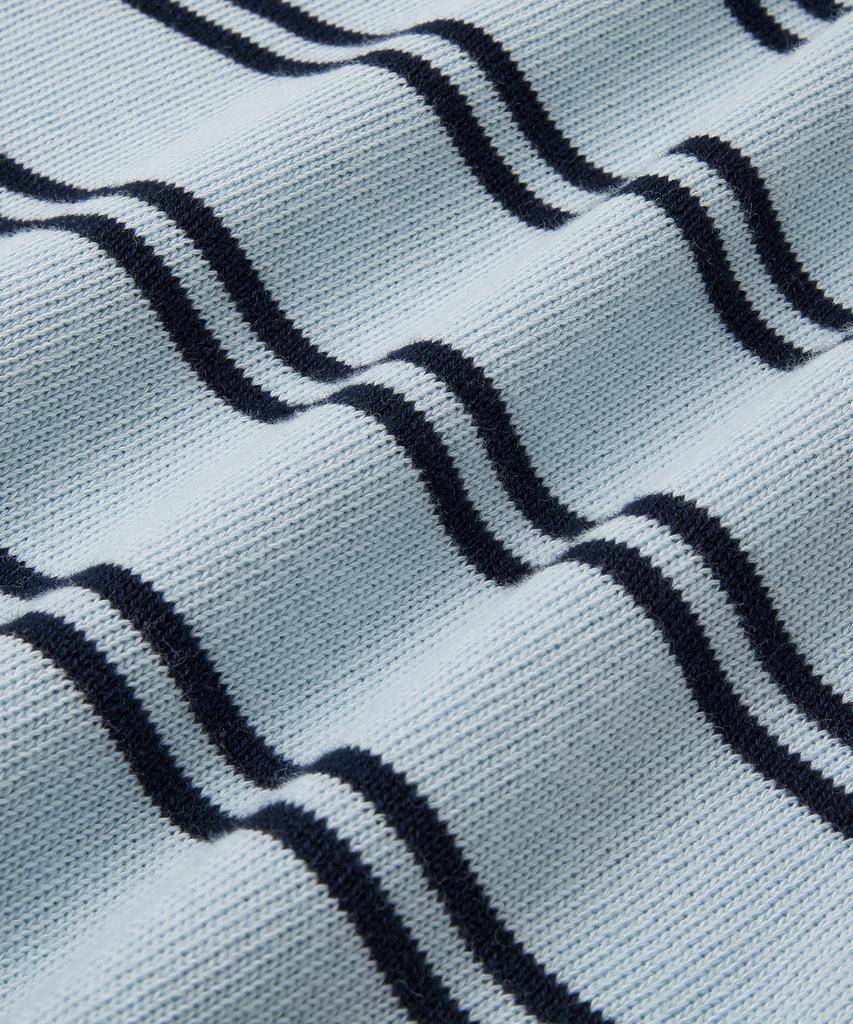 Beulaendideu Hard Twist Easy Polo Knit [Sky Blue Stripe]