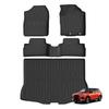 ZUNDUO 3D All-Weather Floor Mats & Luggage Mat 4PC Set for Daihatsu Rocky A200S A210S Gasoline (2019-Present) / Full Set Waterproof TPE Tray