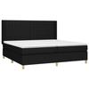 Maison Exclusive - Sommier à lattes de lit avec matelas Noir 200x200 cm Tissu