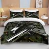 3D Rifle Revolver Cartridge Gun Comforter Bedding Set,Duvet Cover Bed Set Quilt Cover Pillowcase,King Queen Size Bedding Set