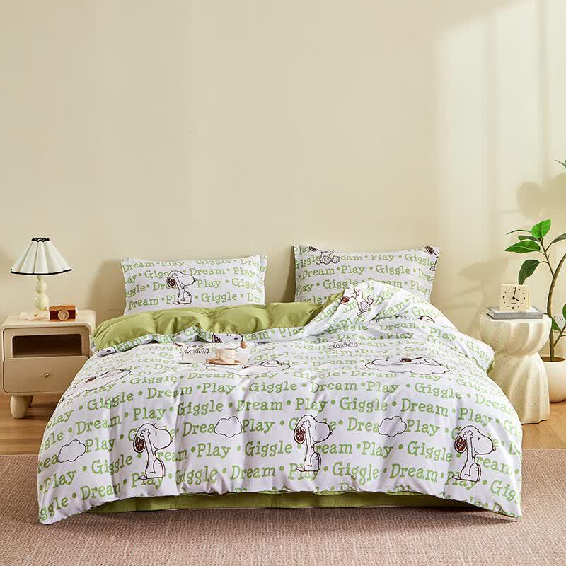 SNOOPY Cotton Print 4-Piece Bedding Set