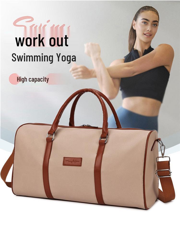 Jednokolorowa Torba Podróżna z Komorą na Buty - Wielofunkcyjna Torba Fitness z Separacją na Mokre/Suche