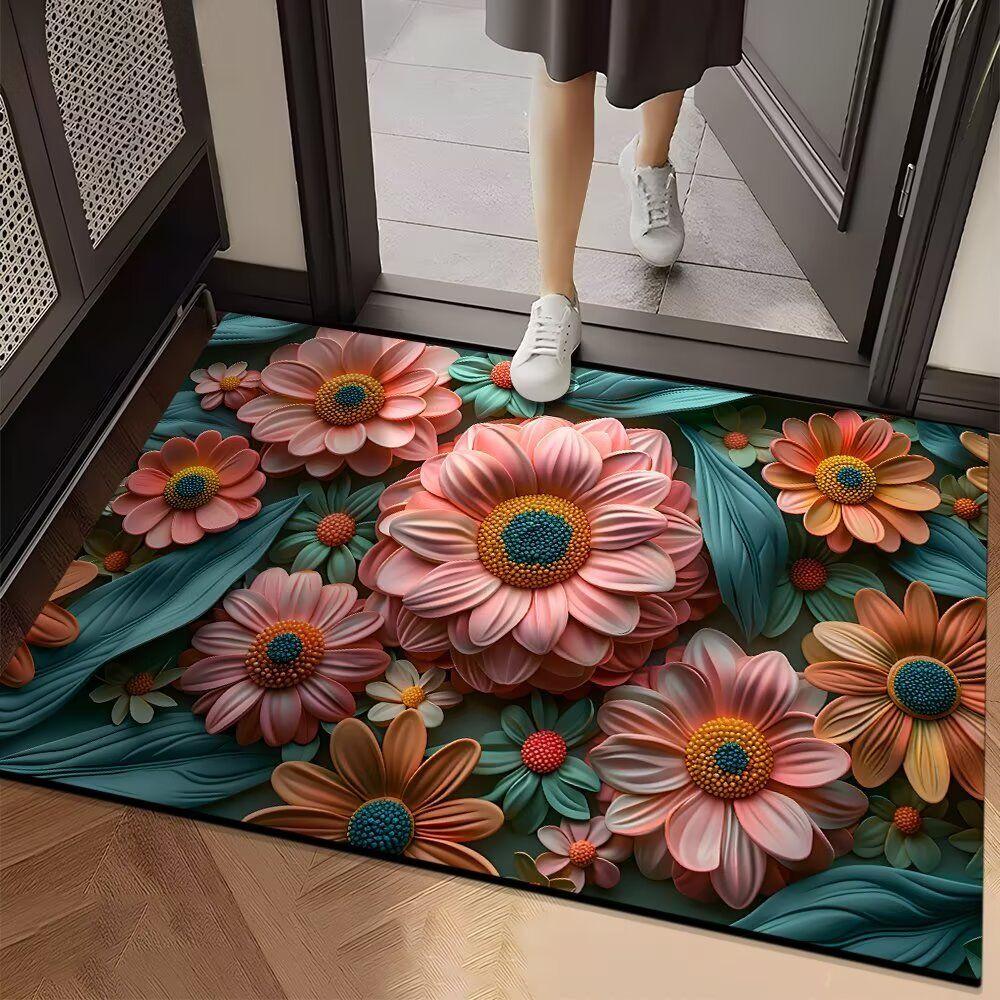 

Впитывающий коврик для ванной комнаты и туалета, противоскользящий и износостойкий коврик для ног, коврик для входной двери 50cm*80cm