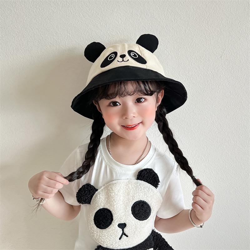 Kids Sun Hat Wide Brimmed Bucket Hat Cartoon Outdoor Children's Hat