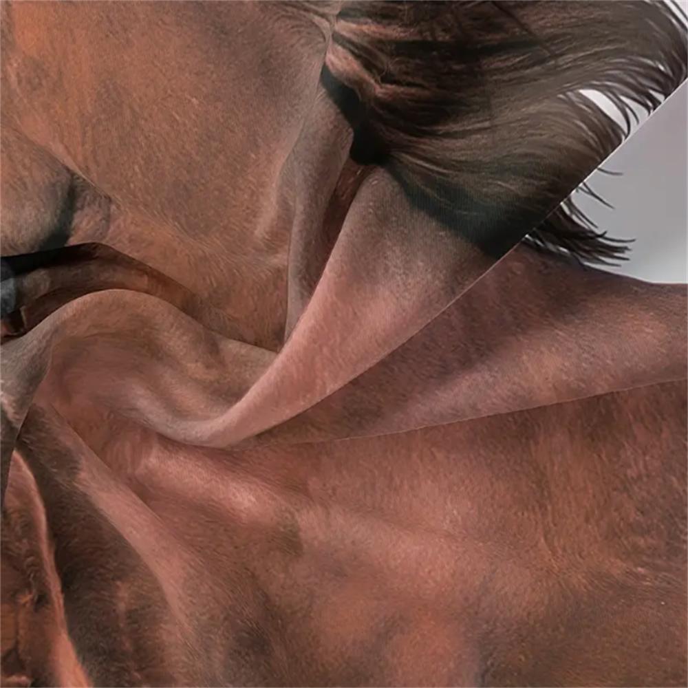 3-Piece Floral & Equestrian Duvet Cover Set - Luxurious Softness, Breathable Comfort, Vibrant Horse Print - Perfect for Bedrooms