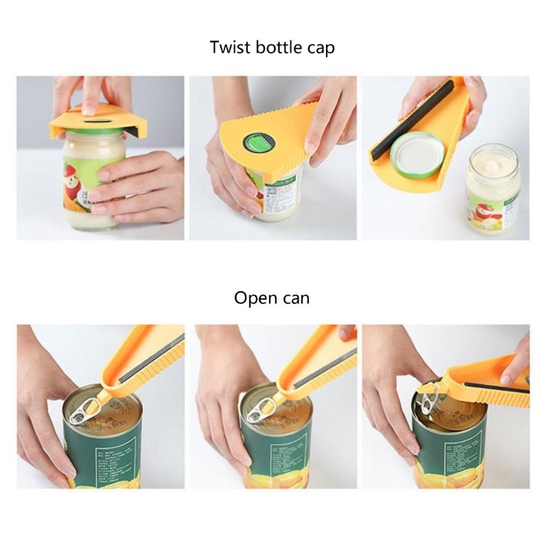 Ergonomic Handheld Bottle Opener For Seniors Multifunctional Can Opener for Jars Cans Sodas Kitchen Accessory