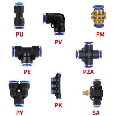 PE PV PU PK PZA PY PM מחברים פניאומטיים מחבר צינור צינור צינור אוויר מחבר שחרור מהיר 4/6/8 מ"מ 10 מ"מ 12 מ"מ 16 מ"מ