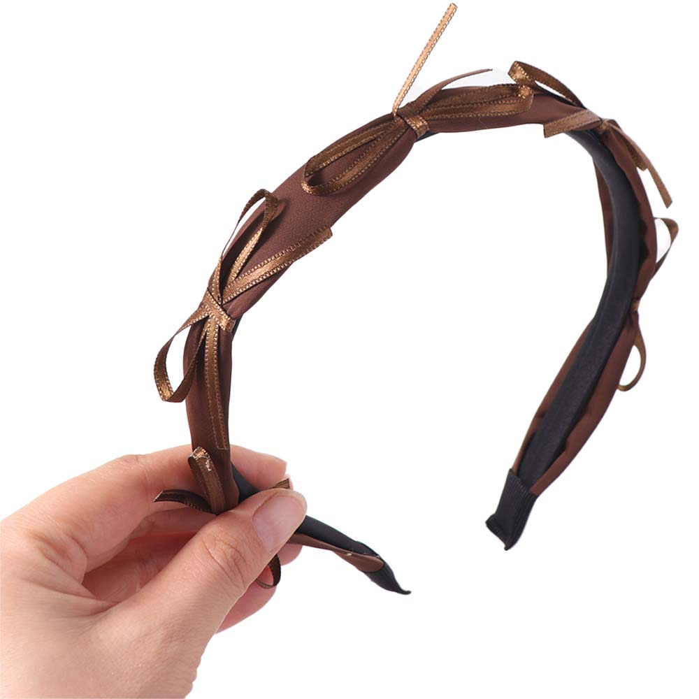 Elegant French Style Hairband Thin Women's Hairhoop Ins Satin Bow Headband Ladies