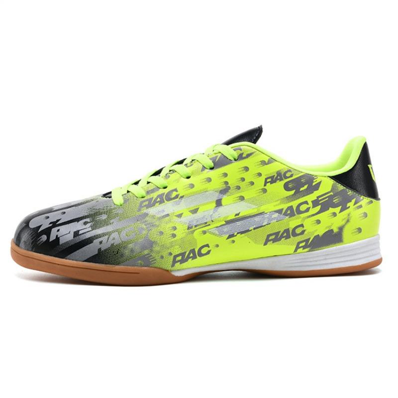 Kinder Hallenfußballschuhe Rutschfeste Gummisohle Atmungsaktives Bedrucktes Obermaterial Leichte Futsal Sportschuhe