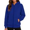 Ladies' Fashionable Solid Color Casual Hooded Long Sleeved Coat