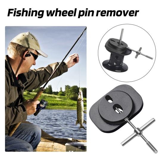 Fishing Reel Bearing Pin Remover Aluminum Alloy Portable Baitcasting Reel Pin Removal Tools Fishing Gear Modification Repair Maintenance Accessories
