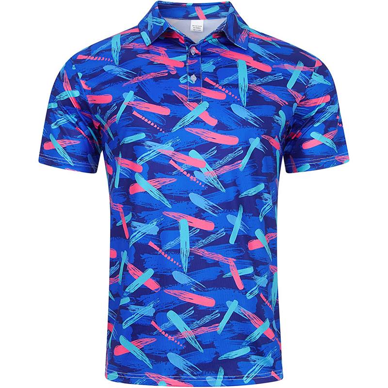 Hawaiian Flower Plants 3D Print Polo Shirts For Men Clothes Harajuku Short Sleeve Cool Button