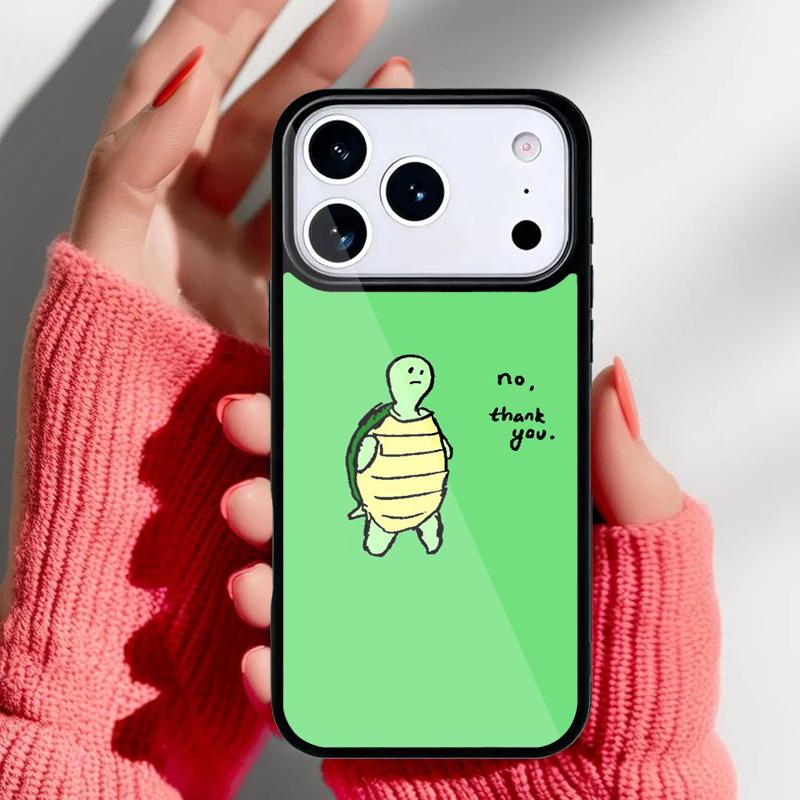 Cute Cartoon Turtle Phone Case for iPhone 17 16 15 14 13 Pro Max Back Cover for 12 11 Pro Coque