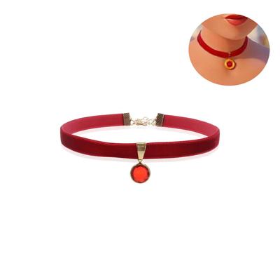 Collar Gargantilla Roja Mágica de Cosplay - Regalo de Navidad para Niñas