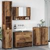 Bathroom Furniture Set with Door 4 Pcs Reclaimed Wood Plywood and Metal