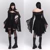 AOTYP Halloween Costume Lace Top and Fishnet A sickly cute dress perfect for and Perfect for parties and Size Women's 3-Piece Set Tights. witches,