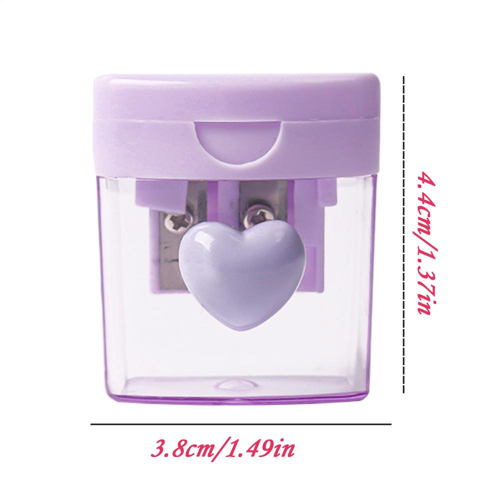 Double Hole Pencil Sharpener With Lid Portable For Classroom & Home Use Sharpener For Colored Standard Pencils