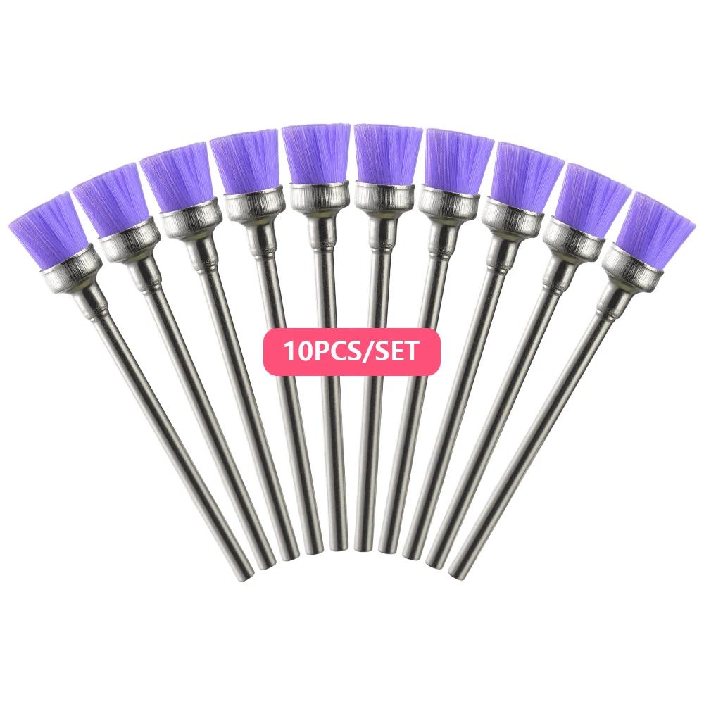5/10PCS Nail Drill Bits Milling Cutter Cleaning Brushes for Clean Electric Nail Machine File Nail Art Manicure Pedicure Tools