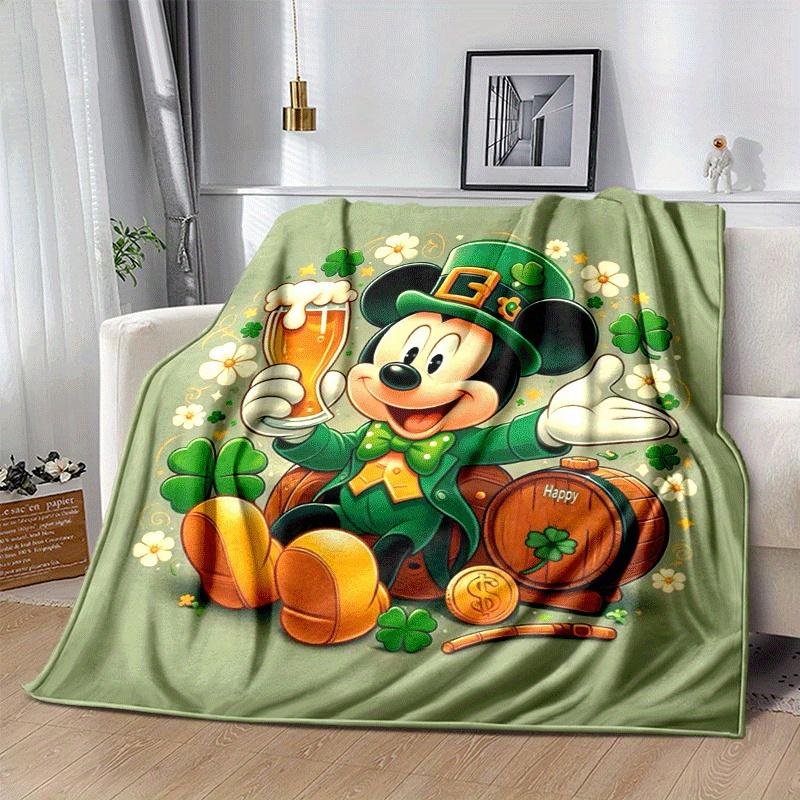 1pc Mickey Printing Blanket - Soft, All-Season Throw for Living Room, Bedroom,Personalized Gift with Adorable Cartoon Design