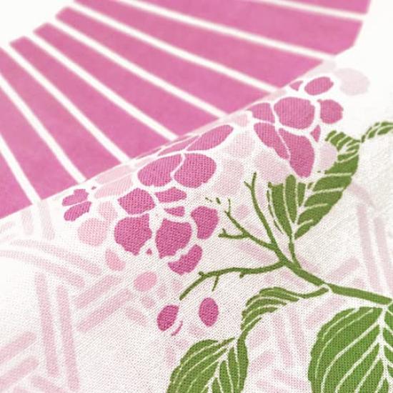 Anbo Dyeing Hand Towel and Hydrangea In Authentic Dyed Cotton Made In 35cm X 100cm "Umbrella Pink" 100% Tokuoka, Japan,