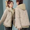 Vintage Winter  Cotton Padding Jackets Quilted Jacket Women  Fashion Streetwear Warm Lightweight  Casual Outwear