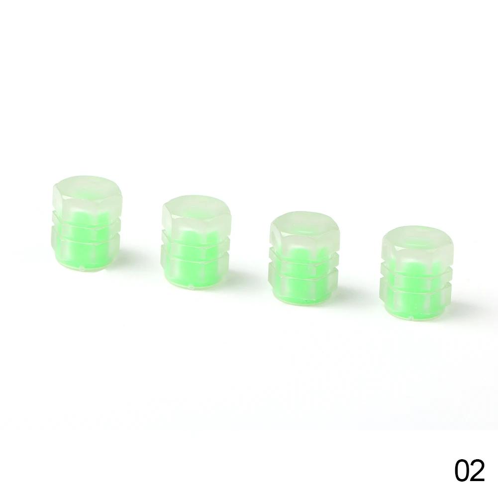 Leuchtende Auto-Radkappen Reifenventilkappen Kunststoff ABS Staubdicht Reifen Autozubehör Reifenventilkappenabdeckung Für Auto Motorrad Fahrrad