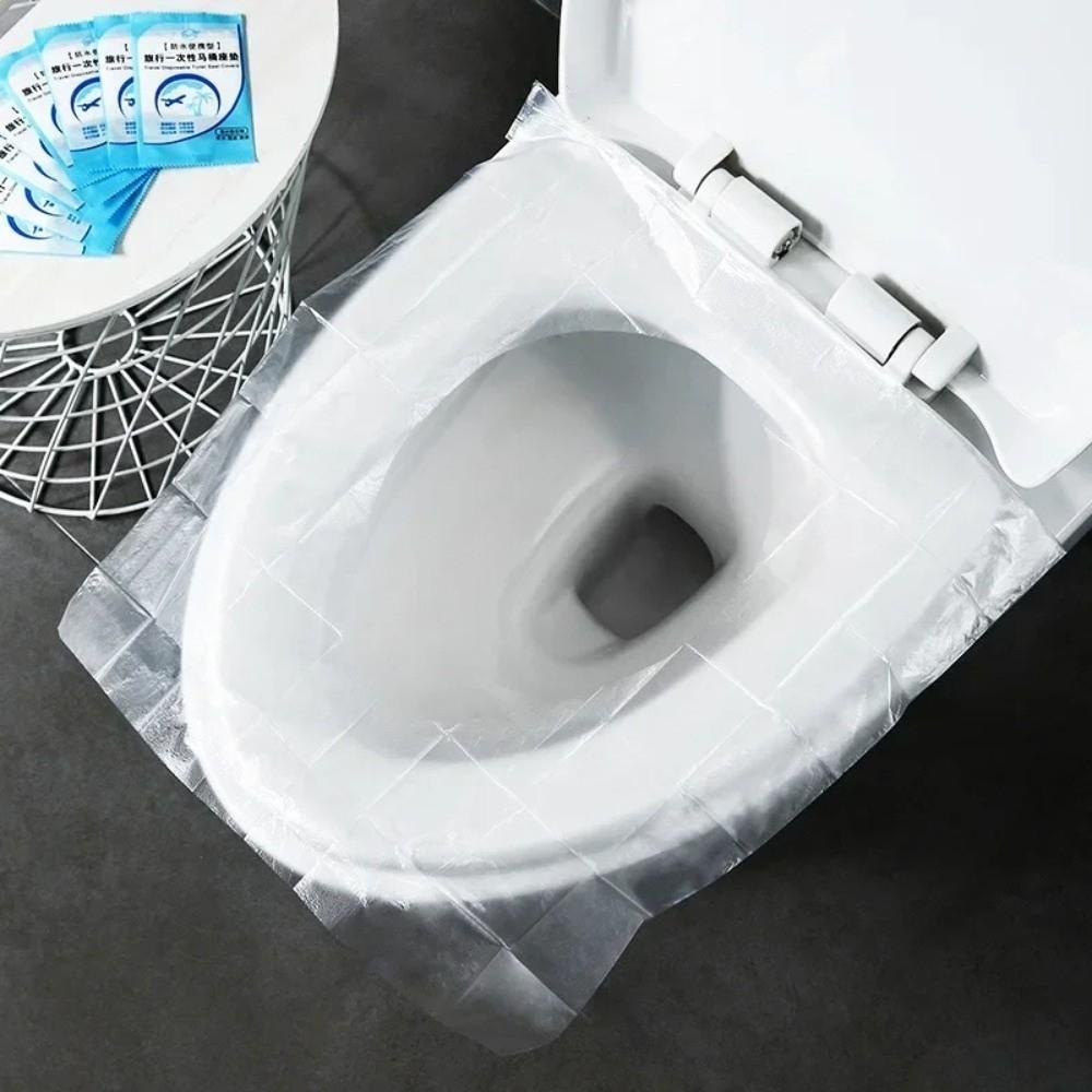 10Pcs New Waterproof Disposable Toilet Seat Cover Degradable Non-Slip Bathroom Paper Pad Portable Toilet Seat Mat Travel