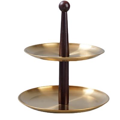 Elegante Metalen Schaal voor Desserts en Fruit Praktische Fruitmand met Twee of Drie Verdiepingen Elegante RVS Fruit Houders