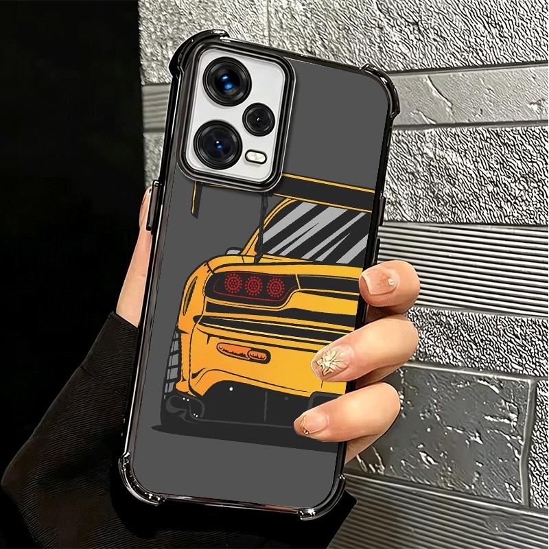 JDM Sports Cars Minimalist Design Plating Phone Case For Xiaomi Redmi Note 14 15 Pro Plus 13 12 11 11S 11T 10 9S 9 5G Anti-Fall