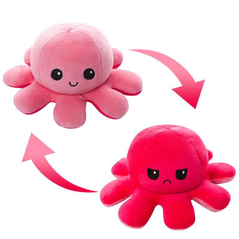 Flip Octopus Doll, Flip Octopus Octopus Plush Toy Double Sided Flip Doll