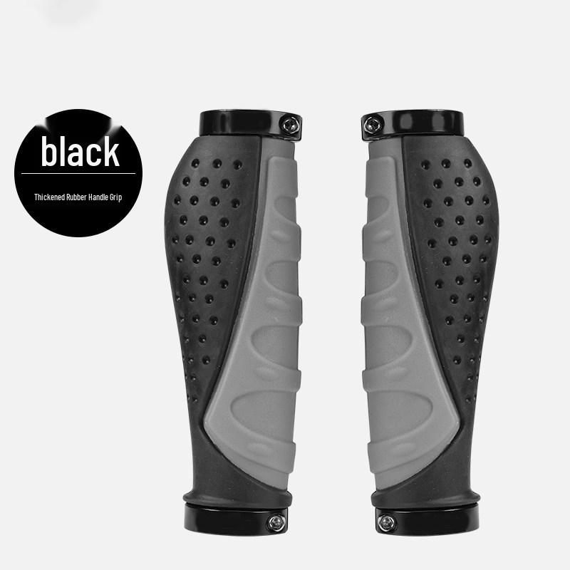 Aluminum Alloy Lock-on Non-slip Mountain Bike Handlebar Grips with Rubber Bar Ends Default