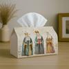 1pc of Vintage Religious Tissue Box Cover Featuring a Three Kings Nativity Illustration, Made from High-Quality, Waterproof, Durable, And Lightweight