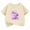 2026 Summer Spring Kawaii Unicorn T Shirts Funny Manga Kids Childrens Tshirt Short Sleeve Boys Girls Casual Top Tee