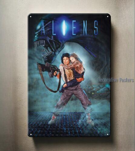 Aliens Movie Metal Poster Tin Sign 20x30cm PlateAluminum 30x40cm(11.8x15.7inch)
