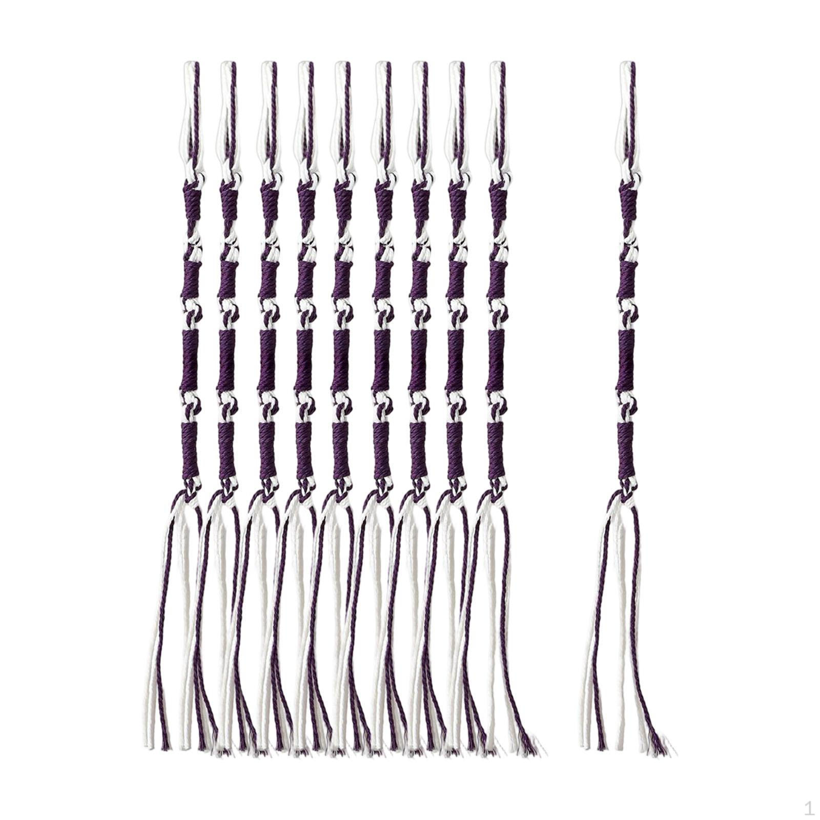 10 Штук Еврейский Традиционный Набор Цицит Декорация Подвесные Украшения для Брюк Purple White