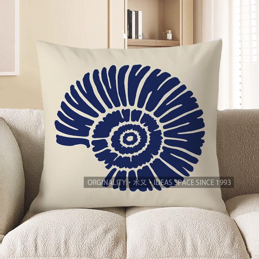 Home Decor Blue Starfish With Dots Throw Pillow Cover Pattern Cushion Cover Suitable For Sofa Bedroom Car Pillow Cover