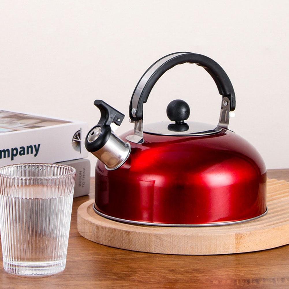 3L Stainless Steel Whistling Tea Kettle Water Boiler Multi-Function Flat Bottom Teapot Camping Pot for Induction Stove Gas Stove
