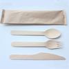 100pcs 16cm Disposable Wooden Spoon Fork Cutlery Set Wedding Birthday Party Tableware Decoration Supplies Dessert Cake Scoop