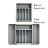 Expandable Drawer Organizer, Knife and Fork Storage Box - Adjustable Plastic Utensil Tray, Suitable for Kitchen Cutlery